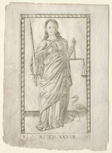 Giustizia (dalla serie Tarocchi, serie B: Principi Cosmici e Virtù, #37)