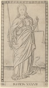 Giustizia da Master of the E Series Tarocchi
