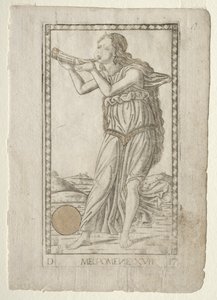 Melpomene tragedia dalla serie Tarocchi D: Apollo e le Muse, #17 da Master of the E Series Tarocchi