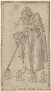 Saturno da Master of the E Series Tarocchi