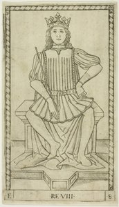 Il re, tavola otto da Le classi e le condizioni degli uomini da Master of the E Series Tarocchi