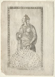Teologia dai Tarocchi, serie C: Arti Liberali, #30, prima del 1467 da Master of the E Series Tarocchi