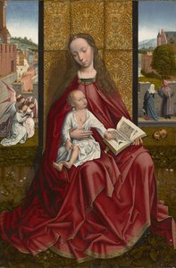 La Vergine e il Bambino in trono, c.1500 da Master of the Embroidered Foliage