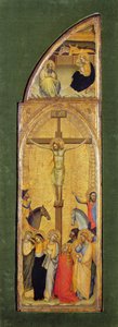 La Crocifissione (olio su tavola) da Master of the Fabriano Altarpiece (attr. to)