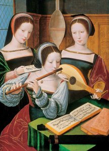 Olandese: Musicerend gezelschap Female Musicians / Tre donne che suonano la musica da Master of the Female Half Lengths