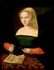 Ritratto di una giovane donna da Master of the Female Half Lengths