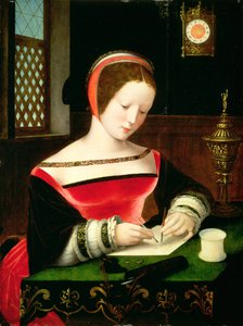 Santa Maria Maddalena scrivente da Master of the Female Half Lengths