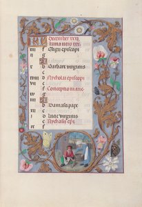 Ore della regina Isabella la Cattolica, regina di Spagna:  Fol. 13r, dicembre