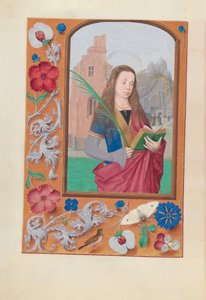 Ore della regina Isabella la Cattolica, regina di Spagna:  Fol. 191v, Santa Barbara