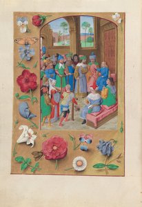 Ore di Isabella la Cattolica, Regina di Spagna: Fol. 195v, Santa Susanna, c. 1500