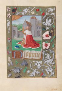 Ore di Isabella la Cattolica, Regina di Spagna: Fol. 200r, David, c. 1500 da Master of the First Prayerbook of Maximillian