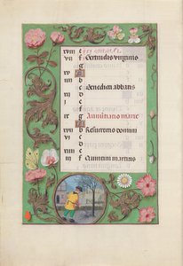 Ore di Isabella la Cattolica, Regina di Spagna: Fol. 4v, Marzo, c. 1500