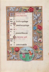 Ore della regina Isabella la Cattolica, regina di Spagna:  Fol. 7r, giugno