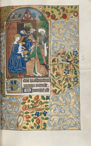 Libro delle Ore Uso di Rouen: fol. 64r, Adorazione dei Magi da Master of the Geneva Latini