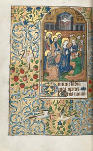Libro delle Ore Uso di Rouen: fol. 99v, Pentecoste, c. 1470