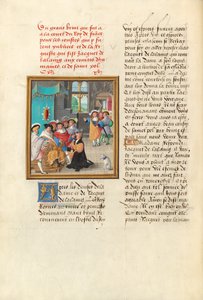 Jacques de Lalaing in ginocchio davanti ai conti del Maine e di Saint Pol da Master of the Getty Lalaing