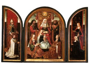 Un canonico con San Livino (ala sinistra), La famiglia di Sant