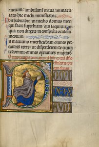 Iniziale D: Davide in preghiera da Master of the Ingeborg Psalter