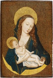 Maria lactans su una luna crescente, ca 1485 da Master of the Magdalen Legend,