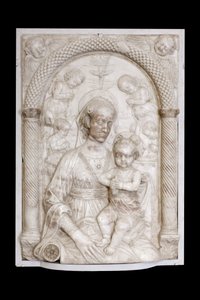 Madonna con bambino e angeli, c.1460 da Master of the Marble Madonnas