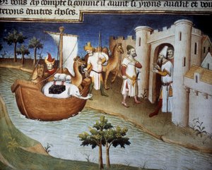 I fratelli Polo (incluso Marco Polo) arrivano a Ormuz dall