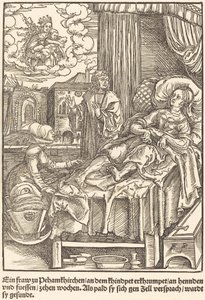 Una donna a Peham Kirchen da Master of the Miracles of Mariazell
