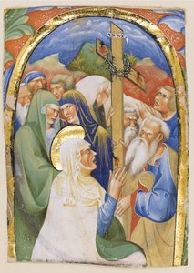 Il ritrovamento della Santa Croce. Da un manoscritto Graduale, c.1420