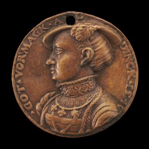 Emilia di Sassonia, 1516-1591, Margravia di Brandeburgo-Ansbach [recto] da Master of the Pistorius Medal