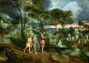 Cristo con i discepoli sulla via di Emmaus