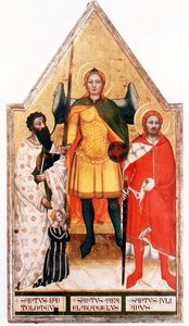 San Michele Arcangelo con San Bartolomeo e San Giuliano da Master of the Rinuccini Chapel