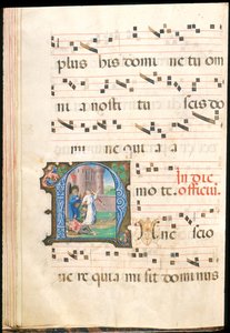 San Pietro liberato dalla prigione, f.58v da un graduale, fine XV secolo