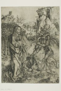 La tentazione di Cristo da Master of the Strache Altar