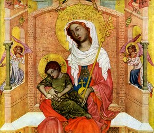 Madonna di Kladsko, (dettaglio), c1350 1955 da Master of the Vyssi Brod Altar