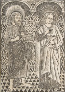 San Giovanni Battista e San Giovanni Evangelista, XV secolo da Master with the Cologne Arms
