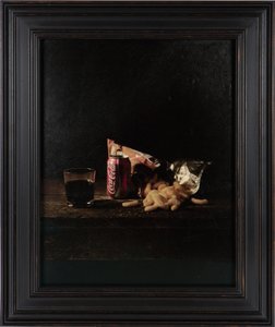 Last Meal on Death Row, Louis Jones Junior, 2012 (stampa a trasferimento digitale su pergamena di capra) da Mat Collishaw