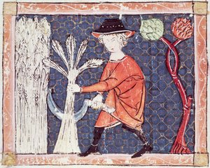 Fol.58v Luglio: Il raccolto