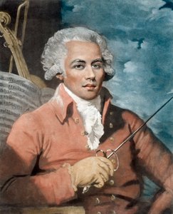 Joseph Boulogne (1748-99), Cavaliere di Saint-George; figlio di un proprietario di piantagioni francese in Guadalupa e di una schiava, Nanon, di origine africana - Ritratto di Joseph Boulogne (1748-1799), Cavaliere di Saint-Georges, compositore di origine  da Mather (after) Brown