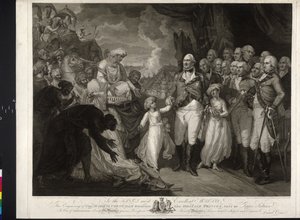 Marchese Cornwallis con i due principi indiani