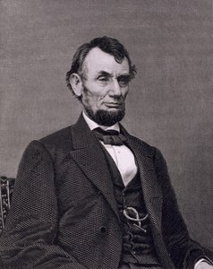 Abraham Lincoln, inciso da una fotografia di William G. Jackman