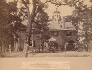 Fairfax Court House, Virginia, con soldati dell