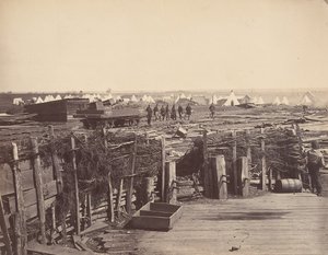 Fortificazioni, Manassas, occupate dal 13° Mass. da Mathew Brady