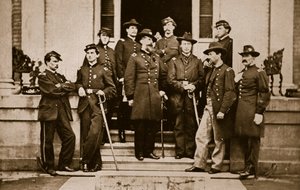 Generale O. B. Wilcox e Staff, 1861-65 da Mathew B. Brady