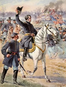 Il Maggiore Generale Hooker alla battaglia di Chancellorville, Virginia, 3 maggio 1863