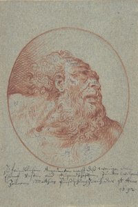 Testa di un uomo barbuto che guarda a destra da Mathias Fussli
