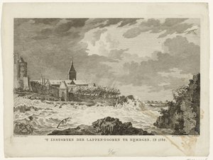 Crollo della Torre dei Lappen a Nimega, 1784 da Mathias de Sallieth