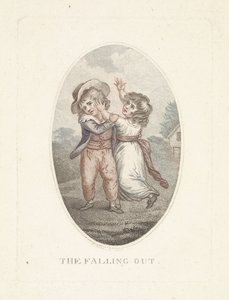 Bambino e bambina che si stuzzicano da Mathias de Sallieth