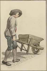 Uomo con carriola