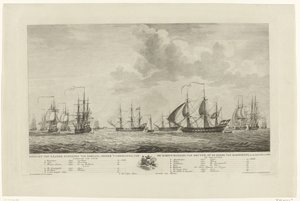 Flotta da guerra olandese davanti a Rammekens, 1782-1783 da Mathias de Sallieth