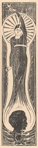 Figura allegorica con ritratto di Multatuli da Mathieu Lauweriks