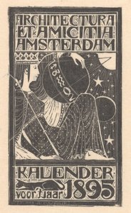 Copertina calendario 1895 da Mathieu Lauweriks